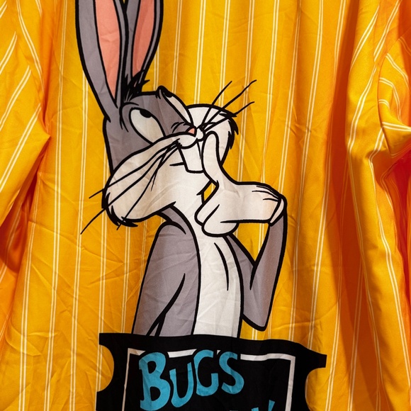Looney Tunes Bugs Bunny Yellow Striped Shirt Dress 1X - Picture 5 of 6
